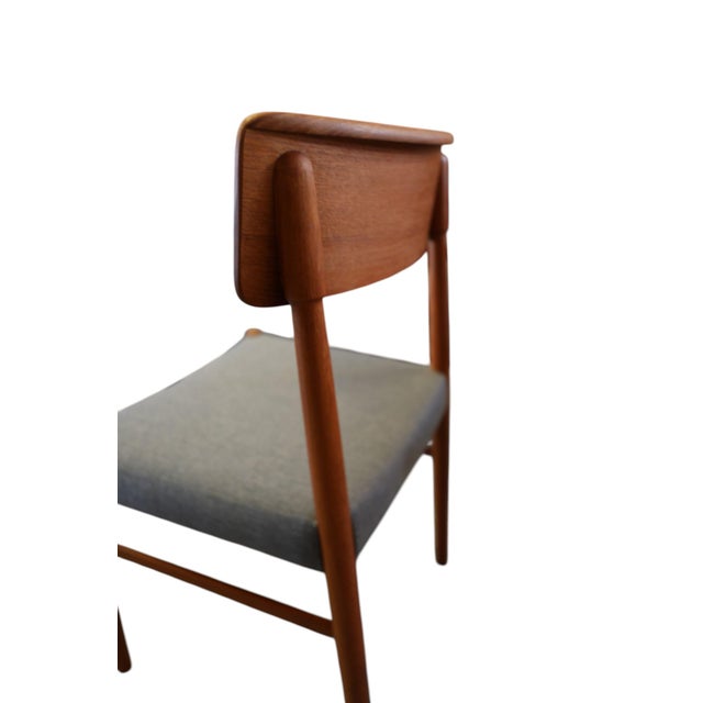 Danish Dining Chairs in Teak with Upholstered Seat, 1960s, Set of 4 For Sale - Image 4 of 15