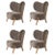 Set of 4 sahara sheepskin tmbo lounge chairs by mazo design dimensions: w 90 x d 68.5 x h 87 cm materials: oak, sheepskin....