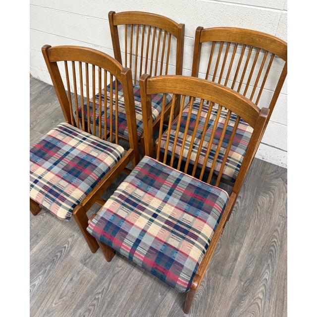 Arts & Crafts Vintage Liberty Furniture Mission Arts and Crafts Dining Chairs - Set of 4 For Sale - Image 3 of 14