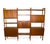 Mid Century Danish Modern style freestanding shelf, cabinet, desk. The wall, shelf unit features five shelves, and five...