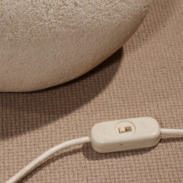 Cream Moon Rock Dora Lamps by André Cazenave for Atelier A Paris, France, 1969, Set of 2 For Sale - Image 8 of 15