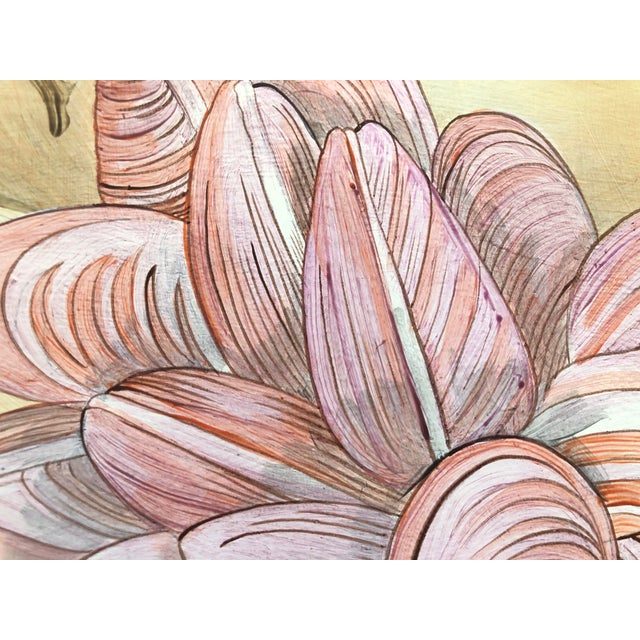 Wood "An Octopus's Garden and Don't be Jelly" Contemporary Jellyfish and Octopus Acrylic Diptych Paintings by Allison Cosmo - a Pair s For Sale - Image 7 of 10