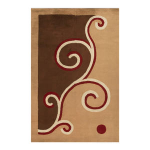 Special Camel Color Background Modern Design English Art Deco Rug by Marion Dorn