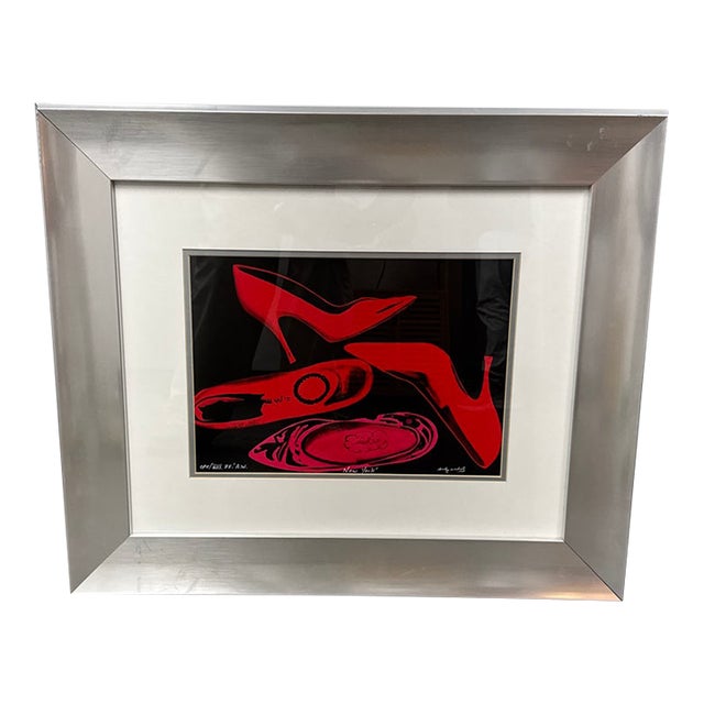 After Andy Warhol "Shoes 1980" Pop Art Print, Framed For Sale