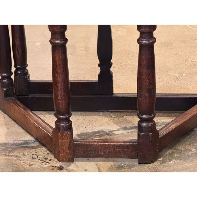 Early 19th Century Early 19th Century Charles II Oak Gate-Leg Table For Sale - Image 5 of 15