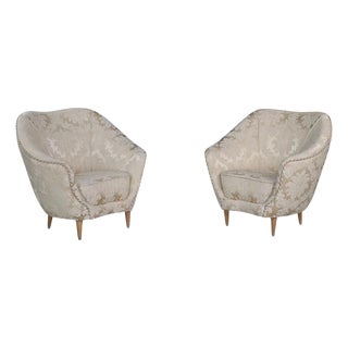 Mid-Century Modern Lounge Chairs attributed to Federico Munari, 1950s, Set of 2 For Sale