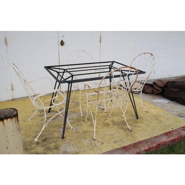 Maurizio Tempestini Mid 20th Century Salterini Maurizio Tempestini Style Wrought Iron Dining Table Base, Attribution For Sale - Image 4 of 7