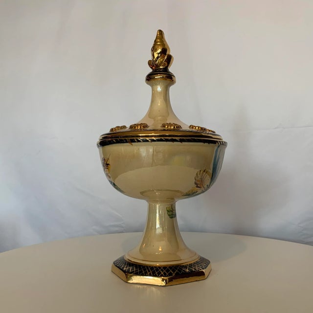 Covered Bowl on Stand from Hubert Bequet, 1930s For Sale - Image 9 of 14