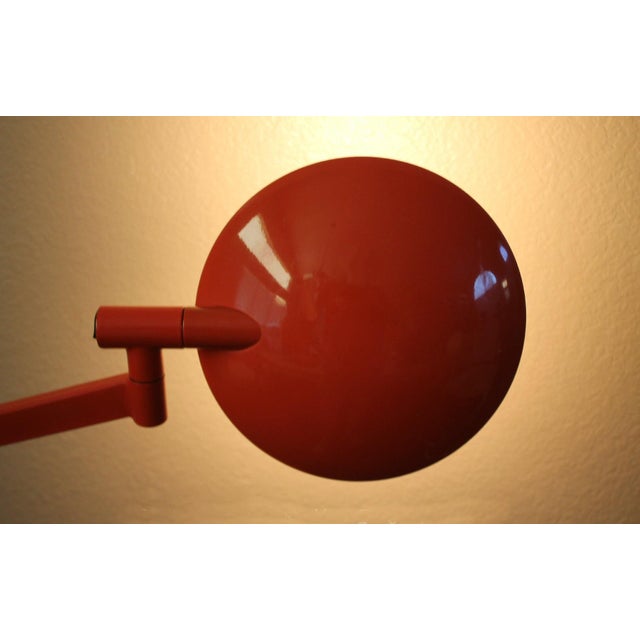 SENSATIONAL! SONNEMAN PHARMACY LAMP RARE & COVETED ORANGE COLOR! MARVELOUS MODERNISM! Approximately 45" Tall by 20" wide...