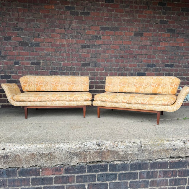 Edward Wormley Rare Early Edward Wormley for Dunbar Two-Piece Gondola Sectional Sofa For Sale - Image 4 of 12