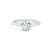 14K White Gold 1.0 Cttw Round Lab Grown Diamond 4 Prong Solitaire Engagement Ring (F-G Color, VS2-SI1 Clarity) - Ring Size 5 For Sale