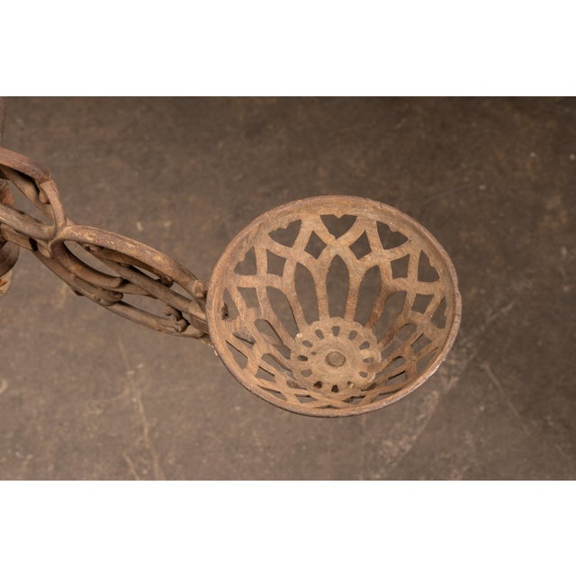 Antique Cast Iron Gothic Revival Three-Light Chandelier For Sale - Image 11 of 13