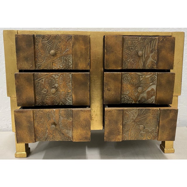 Mid 20th C. Deco Style Carved & GildedBox For Sale In San Francisco - Image 6 of 12