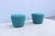 Organic Modern Andreu World Beat Ottoman in Blue Teal Fabric - A Pair For Sale - Image 11 of 18