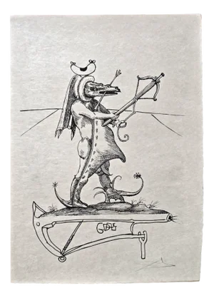 Salvador Dali, Louis de Brézé from Les Songes Drôlatiques de Pantagruel, Original Large Lithograph, 1973