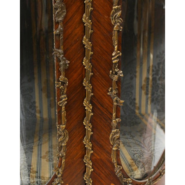 French Empire Inlaid Display Cabinet, 1880s For Sale - Image 5 of 14