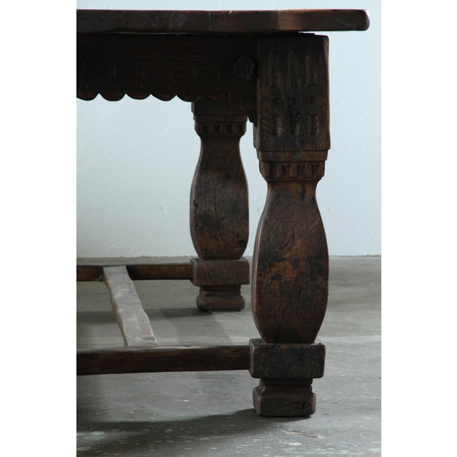 Large Vintage Danish Farmhouse Refectory Table, 1930s For Sale - Image 10 of 18