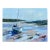 "Low Tide Rest" Boat Impressionist Coastal Sailboat Oil Painting by L. Haas For Sale