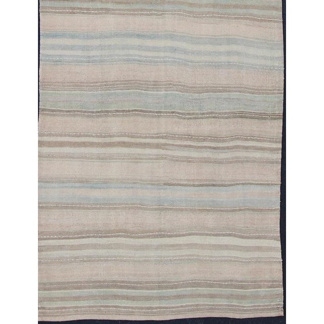 Stripe design Kilim runner from Turkey, Keivan Woven Arts / rug en-1003, country of origin / type: Turkey / Kilim, circa...