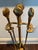 1970s Sculptural Brass Clam Shell Fire Tools Set For Sale - Image 4 of 7