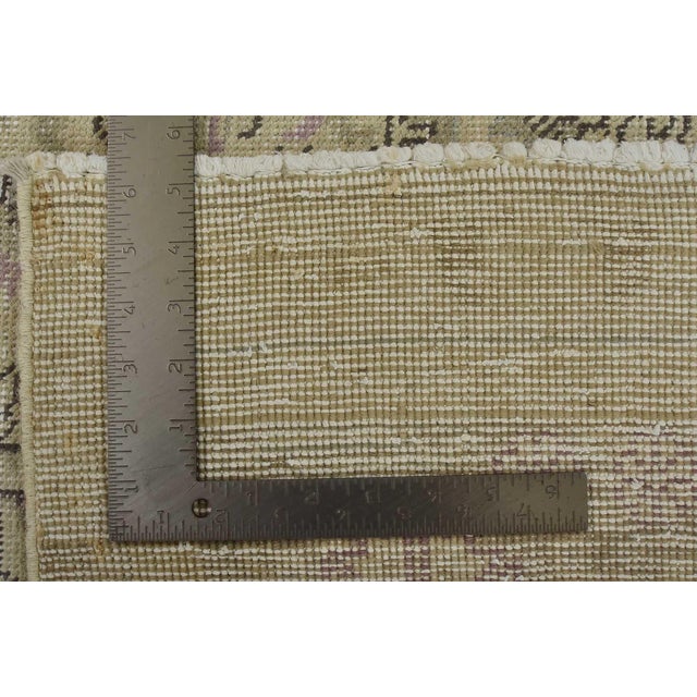Tabriz Rug 9’3” X 12’4” Beige Wool Vintage Distressed Hand-Knotted Carpet For Sale - Image 15 of 15
