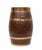 solid Oak churn constructed from staves with brass bands/hoops and two brass carrying rings. ideal umbrella stand ....