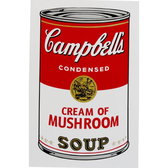 Andy warhol (sunday b. Morning), campbell's cream of mushroom soup, silkscreen print silkscreen print from photo negatives...