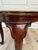 Mid-Century Queen Anne Style Mahogany Side Table With Engraved Brass Tray For Sale - Image 4 of 18