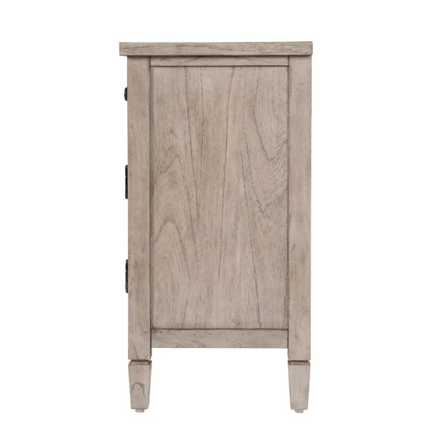 Gray Flagstaff 30 in. W Rectangular Cane 1 Drawer-2 Door Accent Chest, Desert Sand For Sale - Image 8 of 11