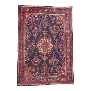 Late 20th Century Vintage Persian Mehraban Rug - 07'02 X 10'02