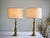 Vintage Brass Neoclassical Hollywood Regency Baluster Table Lamps With Linen Drum Shades - a Pair For Sale - Image 12 of 12