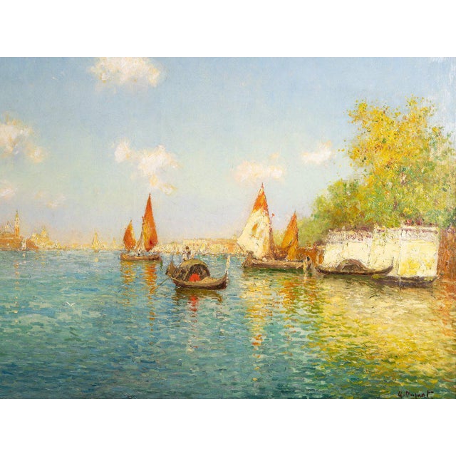 Albert Ferdinand Duprat, View of the Venetian Lagoon, Oil on Canvas For Sale - Image 6 of 8