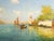 Albert Ferdinand Duprat, View of the Venetian Lagoon, Oil on Canvas For Sale - Image 6 of 8