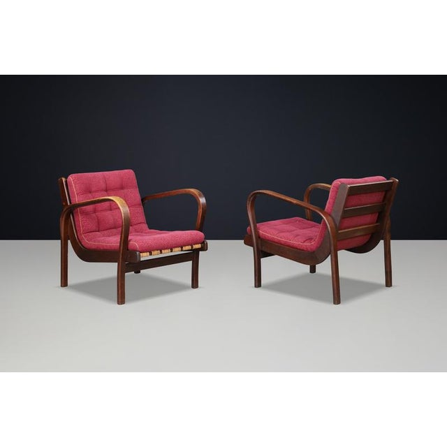 Inka Lounge Chairs by Karel Koželka & Antonín Kropáček, Prague, 1944, Set of 2 For Sale - Image 4 of 18