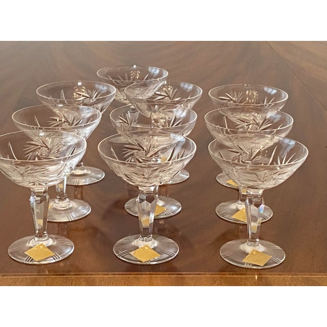 Mid 20th Century Hand Cut Crystal Stemware/Drink Ware- 60 Pieces Made in Germany For Sale In Denver - Image 6 of 12