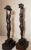 Pair of Antique Carved Newcombe Wood Nude Lady Man Sculpture Candlestick Statue For Sale - Image 11 of 16