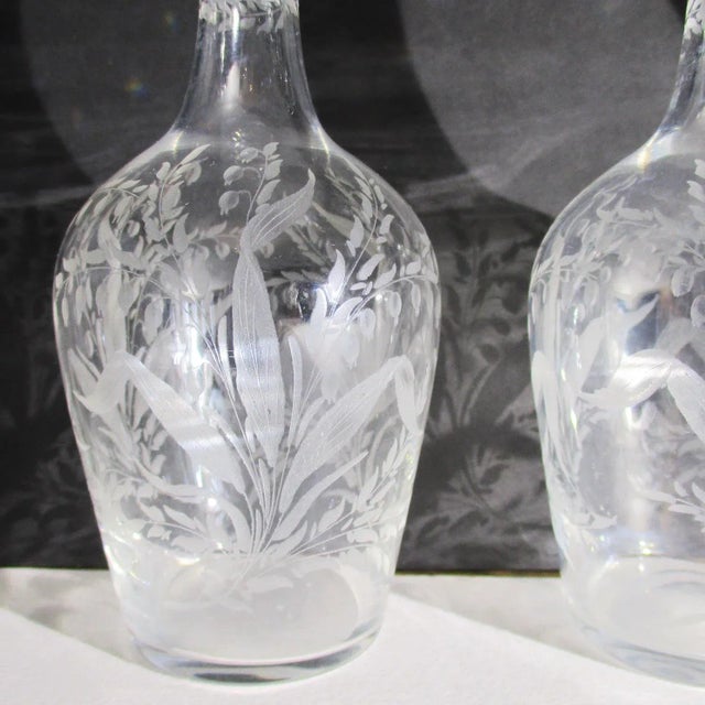 Antique Cut Glass Liqueur Decanters - Set of 3 For Sale - Image 4 of 8