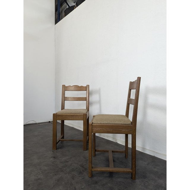 Oak Side Chairs, 1940s, Set of 2, in Very Good conditions.
