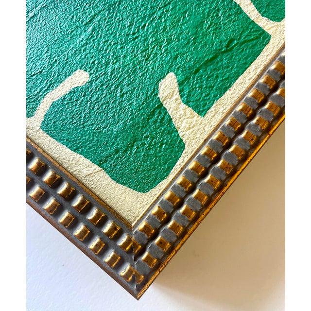 2025 Contemporary Summer Green Gallery Wall Collection of Paintings on Canvas by Artist r.k. Red - Set of 3 For Sale - Image 9 of 12