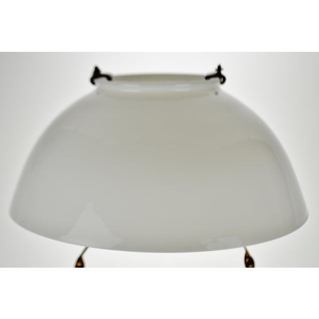 Vintage Hanging Oil Lamp Holder With Milk Glass Shade Chairish
