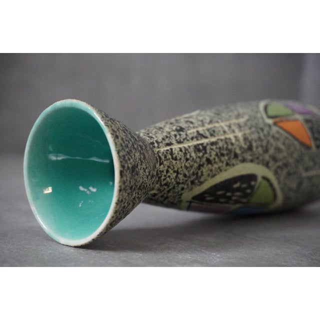 Mid-Century Abstract Geometric Model 504-25 Vase from West German Ceramic, 1950s For Sale - Image 6 of 10