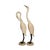 This pair of oversized carved wood crane sculptures offers an elegant and visually striking representation of one of...