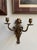 Bronze Antique 19th-Century Louis XVI Style Patinated Bronze Three-Light Wall Sconce For Sale - Image 8 of 13