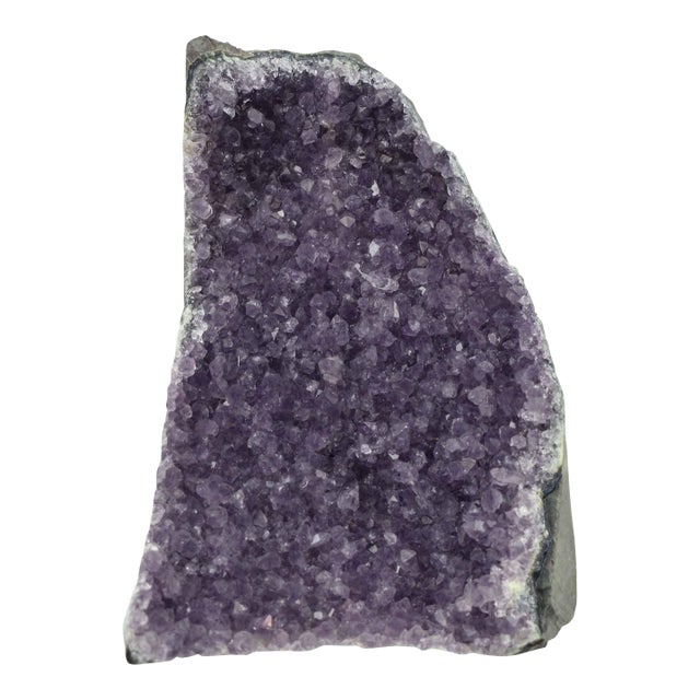 Natural Purple Amethyst Quartz Crystal Geode Cluster Stone Display Piece For Sale
