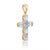 Crafted to showcase mesmerizing adularescence and blue flashes, this cross pendant brings an ethereal, luminous look to a...