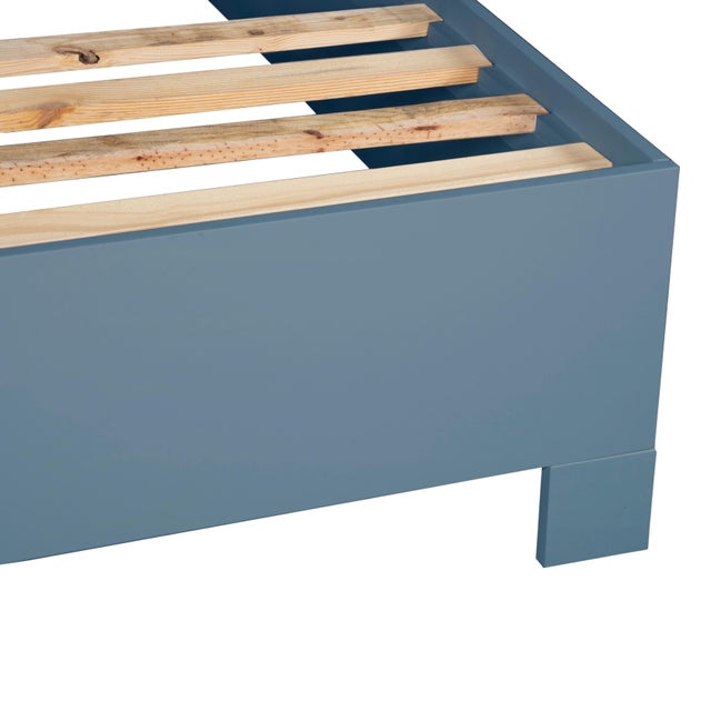 Chippendale Platform Bed California King - Regatta Blue For Sale - Image 10 of 12