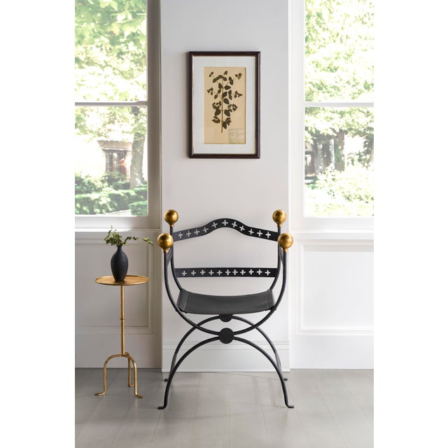 Tara Shaw for Century Furniture Dante Iron Savonarola Chair For Sale In Charlotte - Image 6 of 7