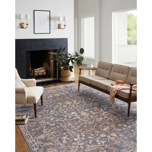 2020s Chris Loves Julia x Loloi Rosemarie Graphite / Multi 2'-7" x 12'-0" Runner Rug For Sale - Image 5 of 6