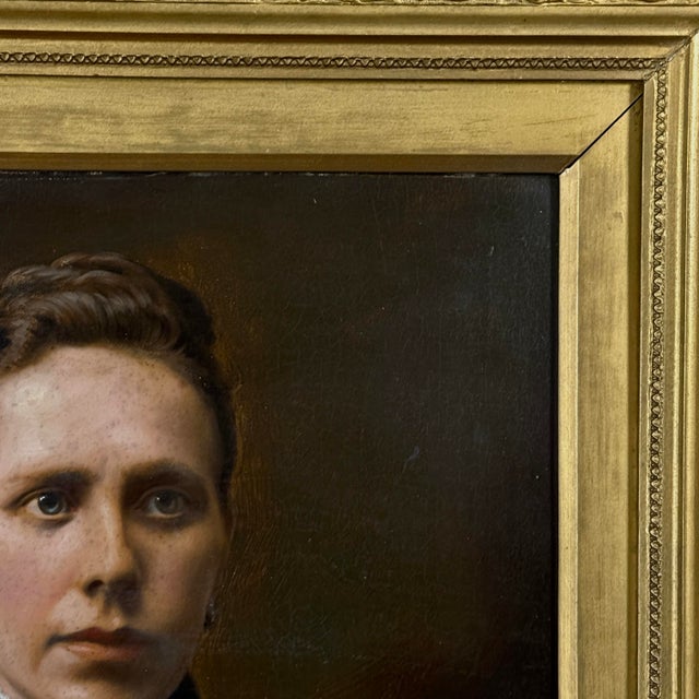 Antique Victorian British School Portrait of a Woman (Framed) For Sale - Image 4 of 12