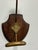 Vintage Wood and Brass Wall Mounted Hall Tree Hook for Hat and Coat For Sale - Image 4 of 5